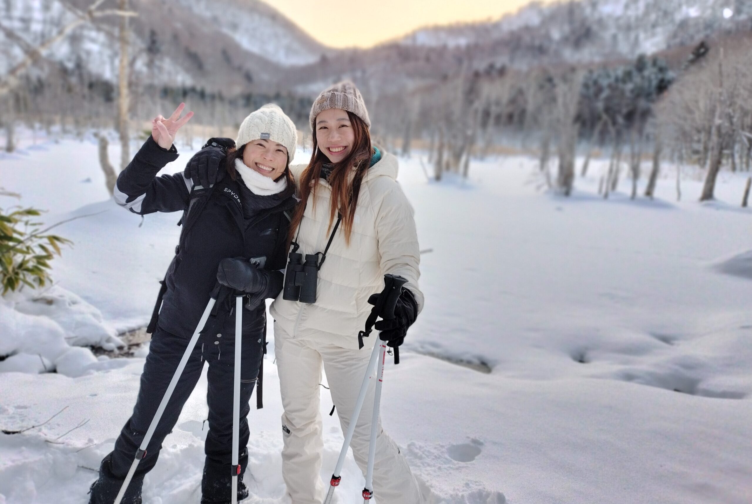 支笏湖 プライベート スノーウォーク